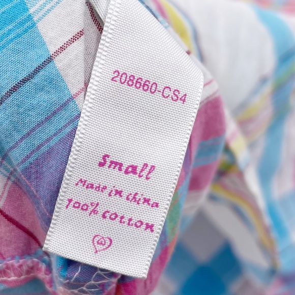 Vintage 2000s Y2K Victoria's Secret Spaghetti Strap Mini Dress Multicolor Plaid - Picture 7 of 7